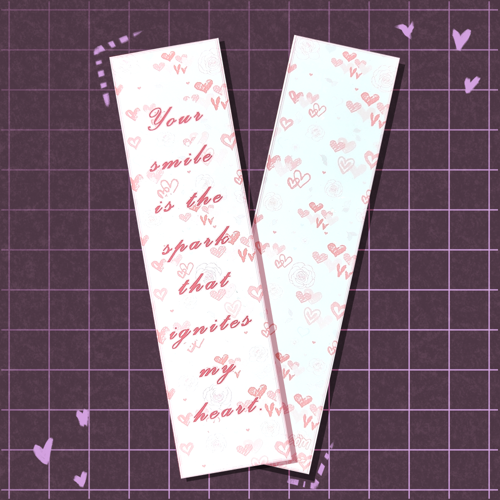 Ignites my Heart - Soft Pink Bookmark - Image 1